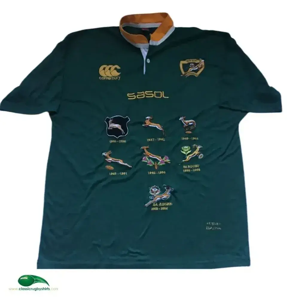 Springbok Rugby Crest World Rugby Shirts | 2006 Springboks Crests Old Vintage Jerseys