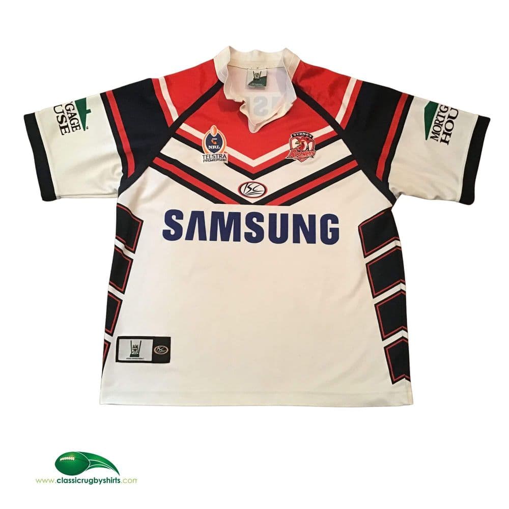 Maillot De Rugby Vintage Sydney Roosters Authentics Steggles Jersey – Taille XS, Noir, Rouge Et Blanc