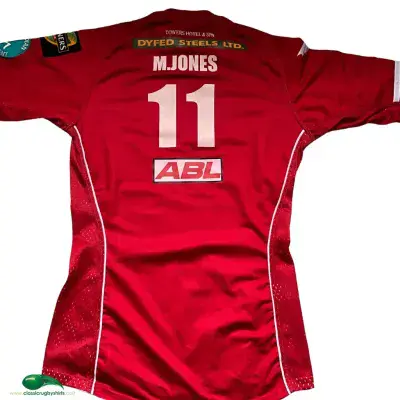 2007 2008 Llanelli Scarlets Jones M Player Rugby Union Shirt XL