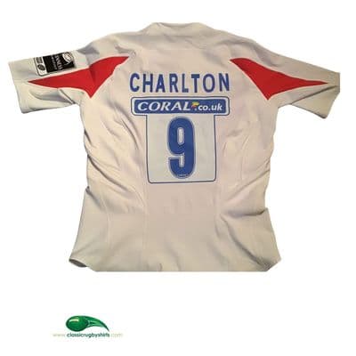 2007 2008 Newcastle Falcons Charlton Match Worn Rugby Union Shirt 2XL