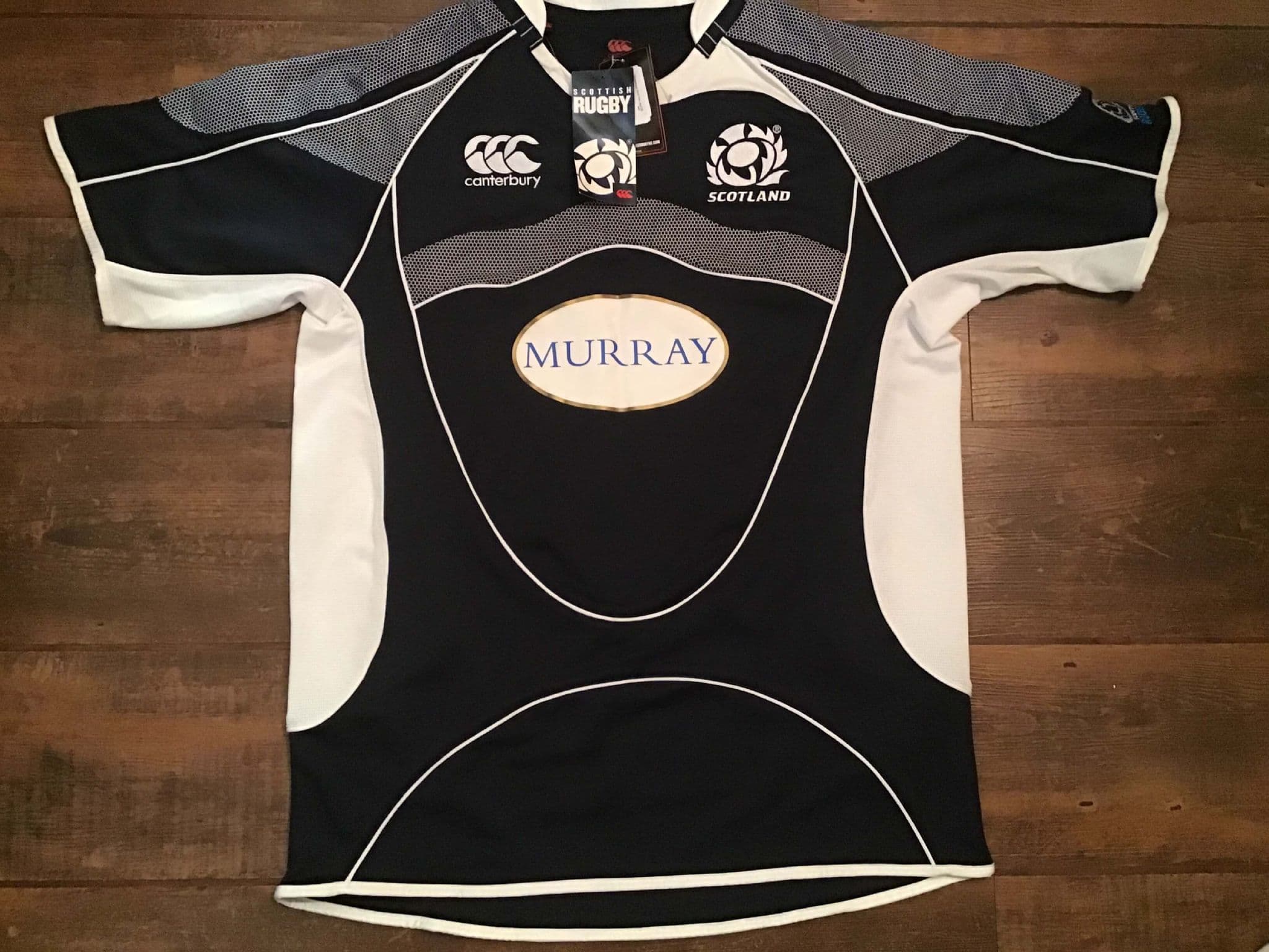 Maillot Rugby Ecosse Seven Vintage Canterbury - Bleu, Taille XL, Superbe état