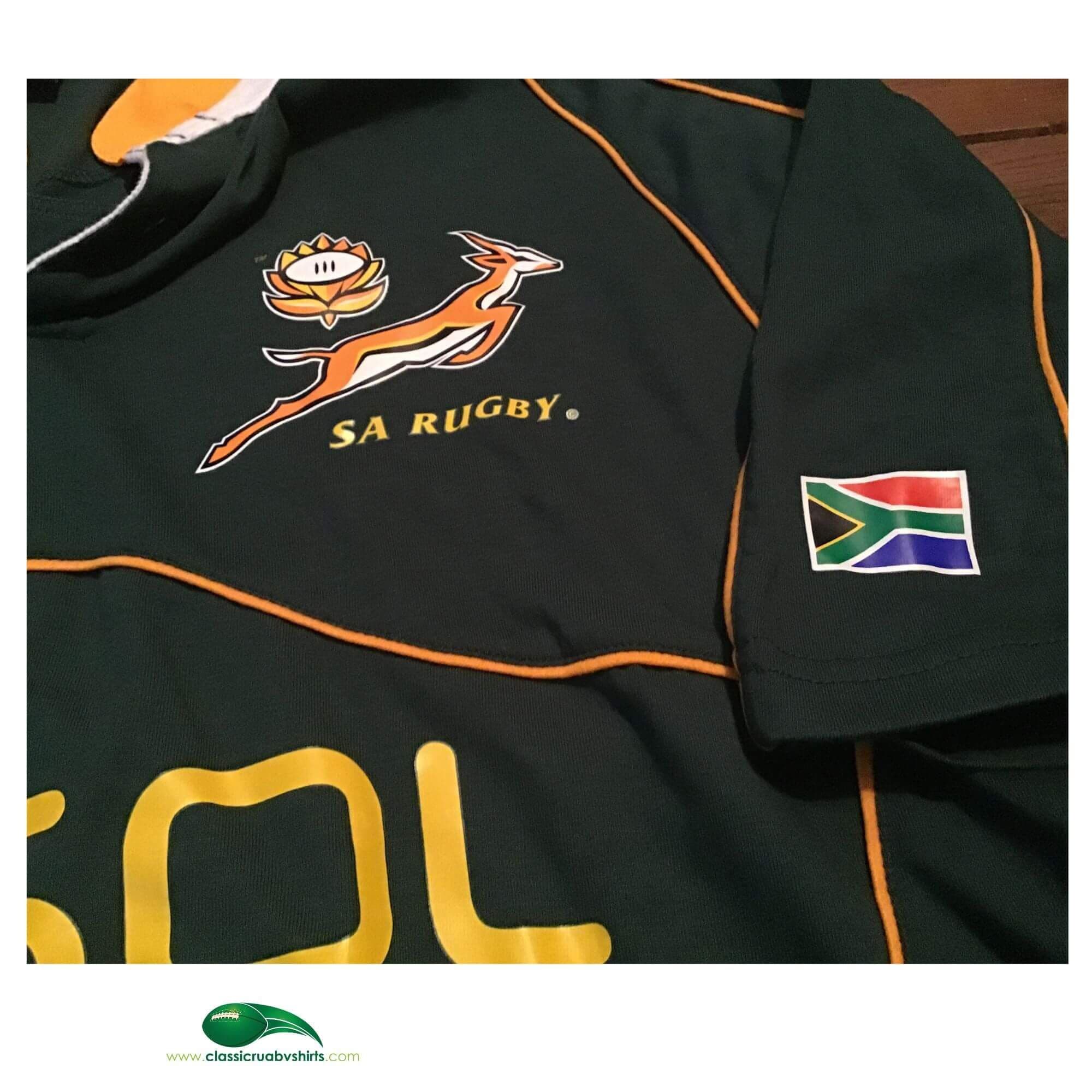 Maillot De Rugby Afrique Du Sud Canterbury 2007/2008 – Home SASOL Springbok, Taille L