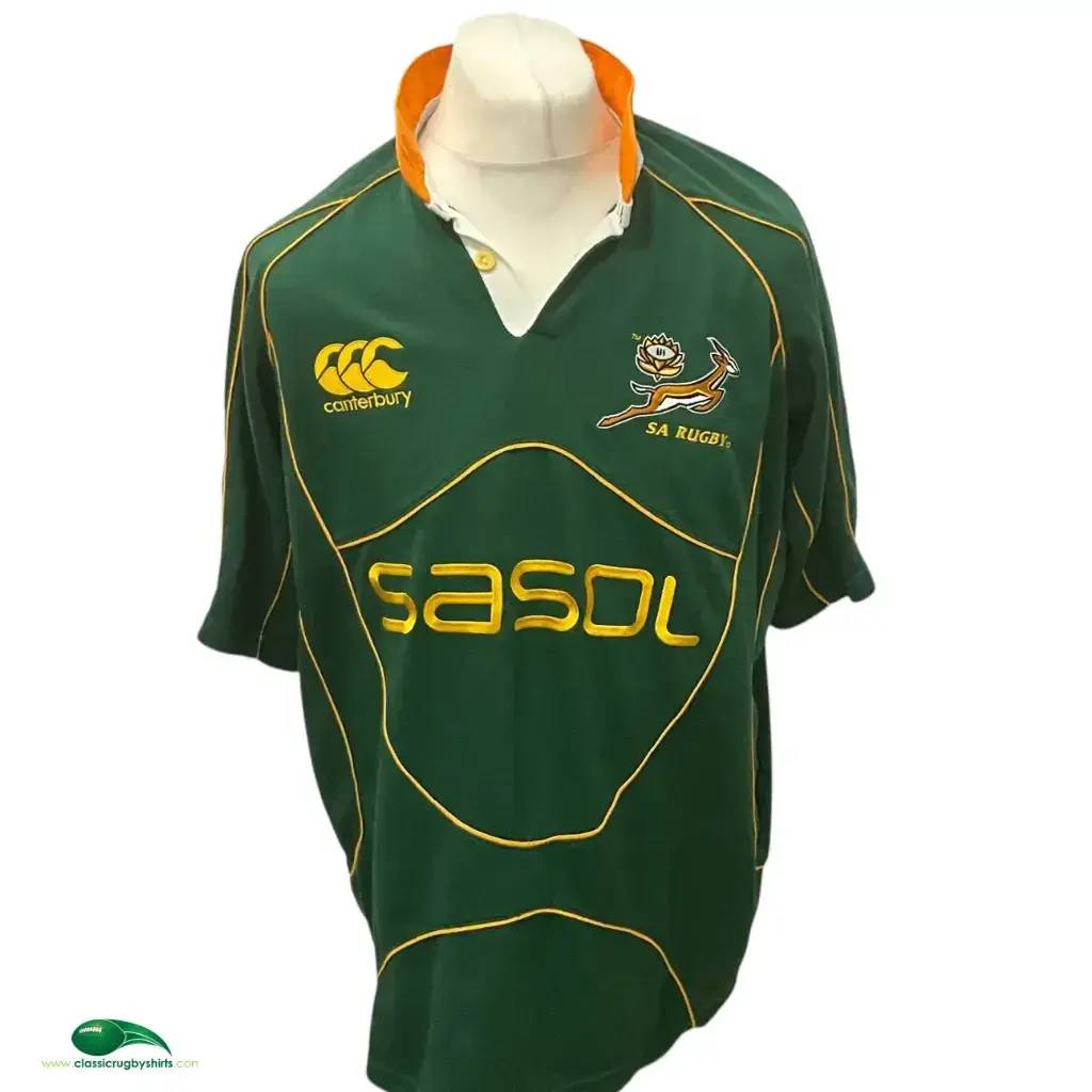 Maillot De Rugby Canterbury Springboks 2009 - Taille S, Vert, Vintage Et En Excellent état !
