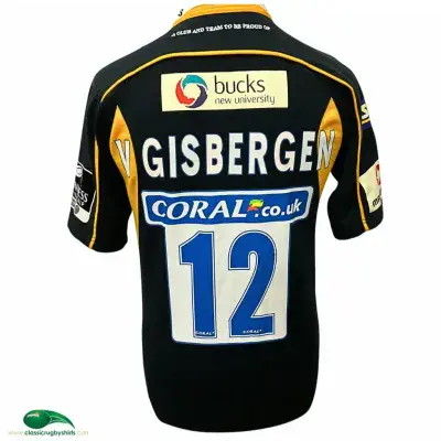 2007 2008 Wasps Van Gisbergen Players Rugby Shirt Medium
