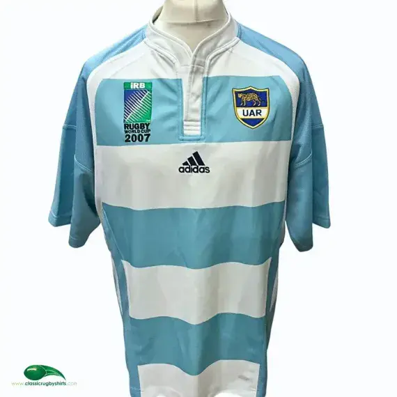 2007 Argentina World Cup Rugby Shirt | Old Official Adidas Jersey
