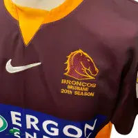 2007 Brisbane Broncos Rugby Shirt | Old Official Nike Jersey - Vintage Classic Rugby Shirts