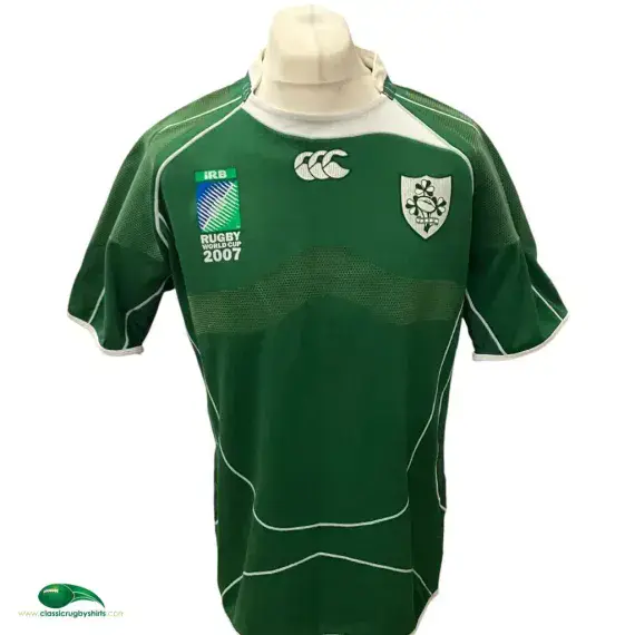 2007 Ireland RWC  Rugby Shirt | Old Official Canterbury jersey