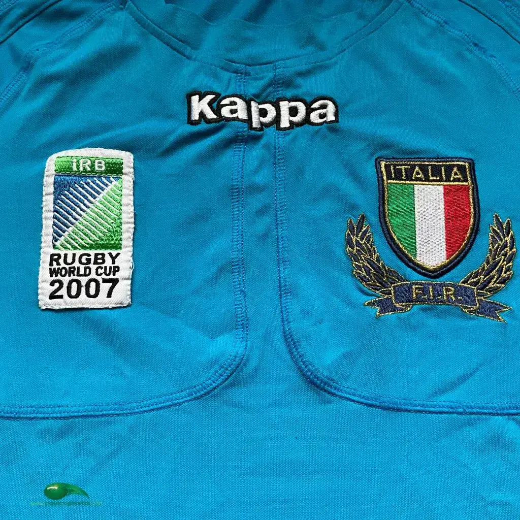 Maillot Italie Rugby Union Kappa 2007-2009 - Taille L Adulte - État Très Bon