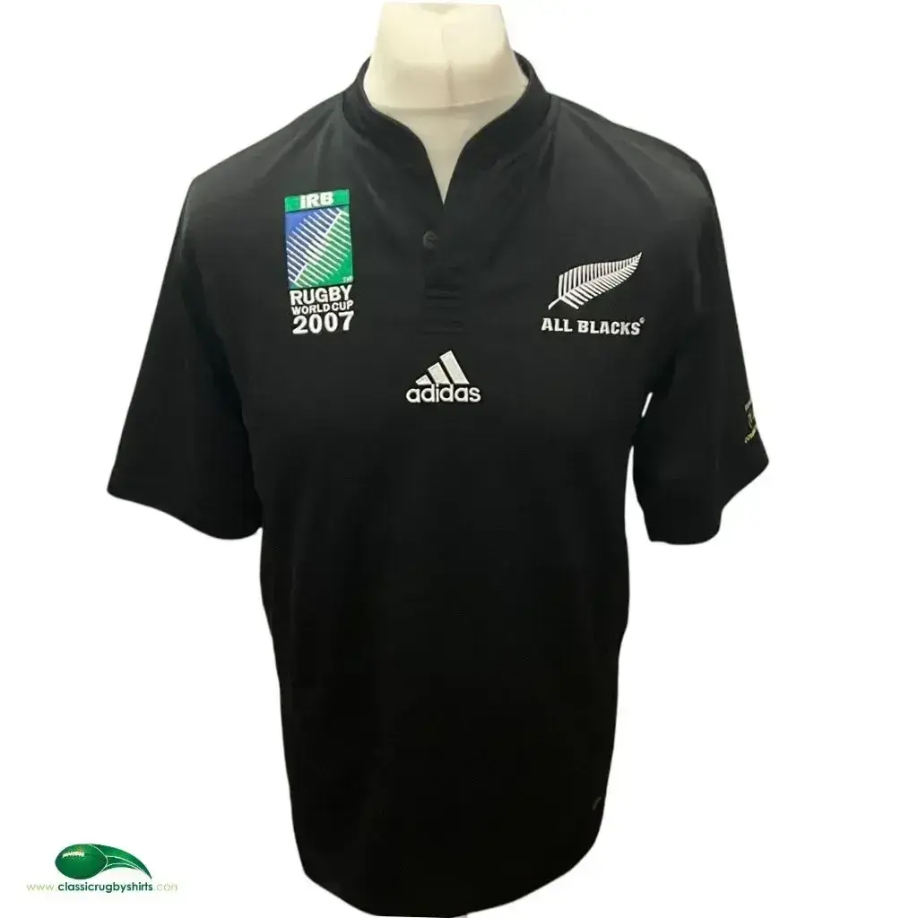 【新品】ALL BLACKS 2007ラグビーワールドカップ公式ユニフォーム S 2007 All Blacks RWC Rugby Shirt | Old Official Adidas Jersey
