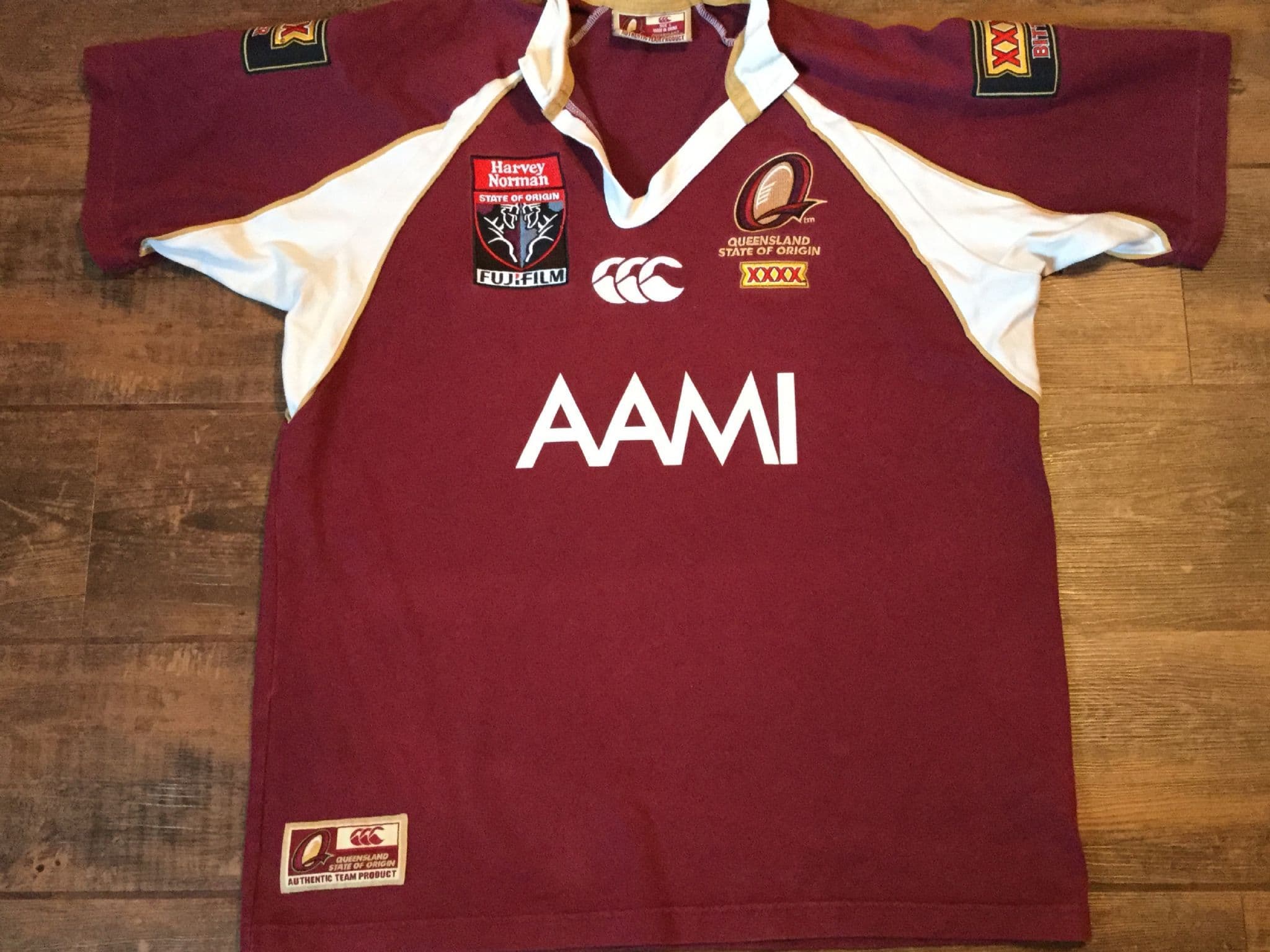 Maillot homme Queensland Maroons Canterbury Rugby League 2010 origine