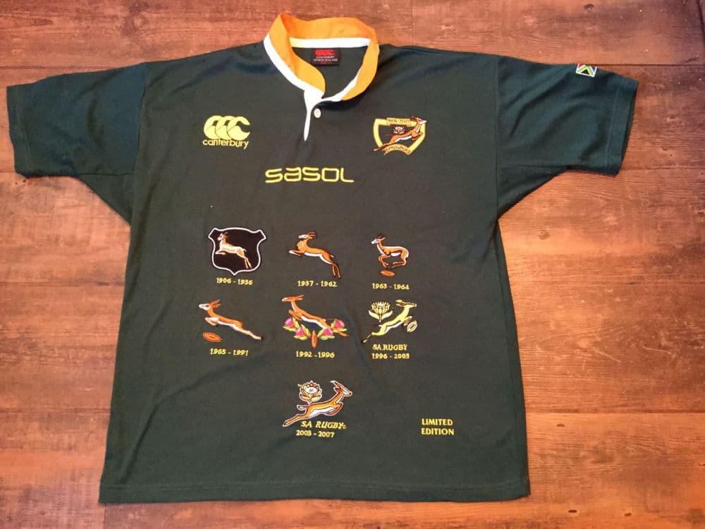 Classic Rugby Shirts | 2007 Springboks Crest Vintage Old Rugby Jersey