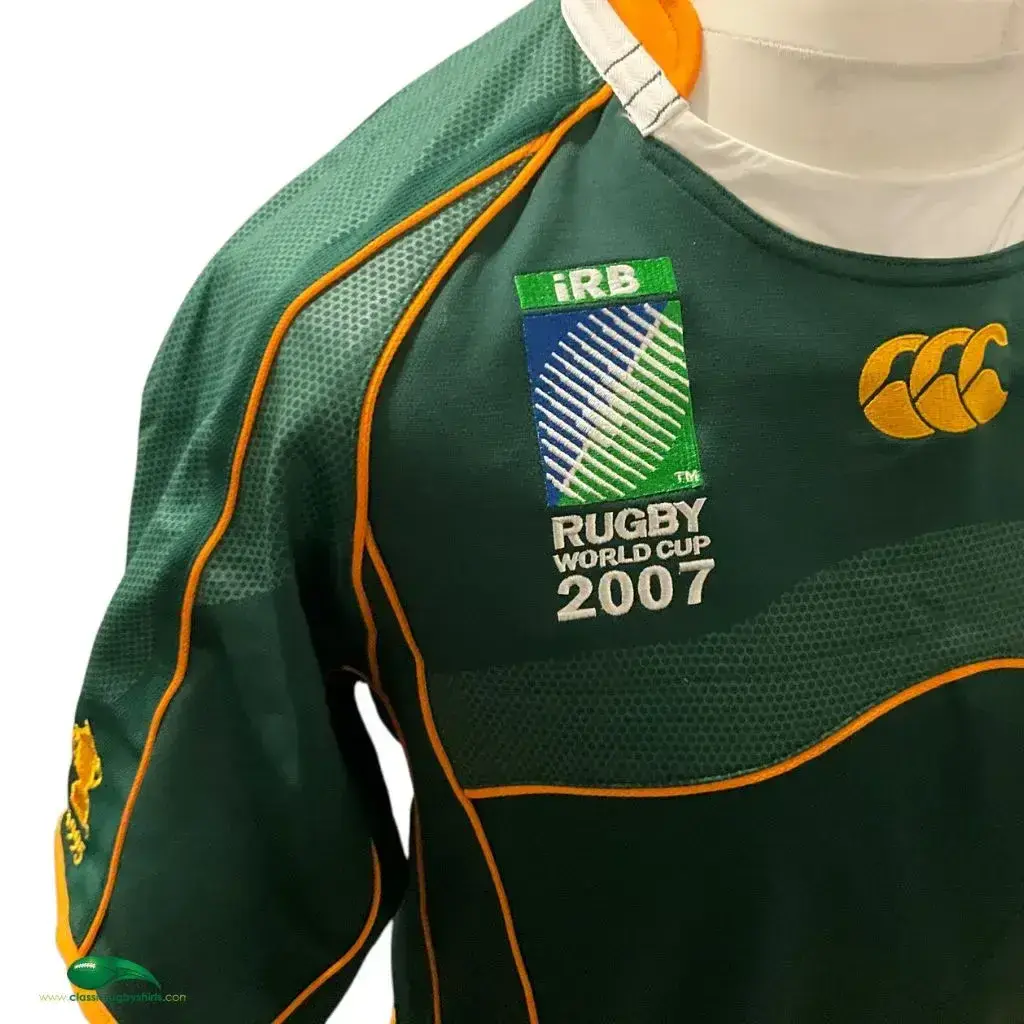 Maillot Afrique Du Sud Rugby 2007 – Canterbury, Coupe Du Monde, Taille S (Occasion)