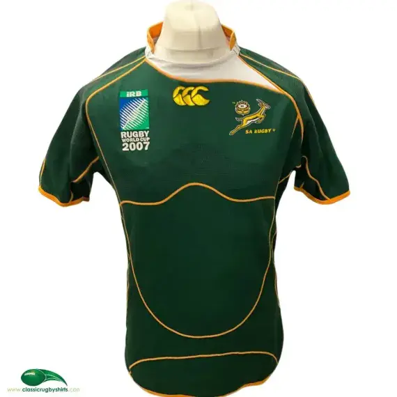 2007 Springboks RWC Rugby Shirt | Old Official Canterbury Jersey