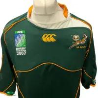2007 Springboks RWC Rugby Shirt | Old Official Canterbury Jersey - Vintage Classic Rugby Shirts