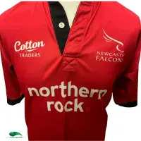 2008/09 Newcastle Falcons Rugby Shirt | Old Official Cotton Traders Jersey