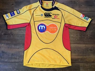 2008 2009 Newport Gwent Dragons Rugby Union Away Shirt Small