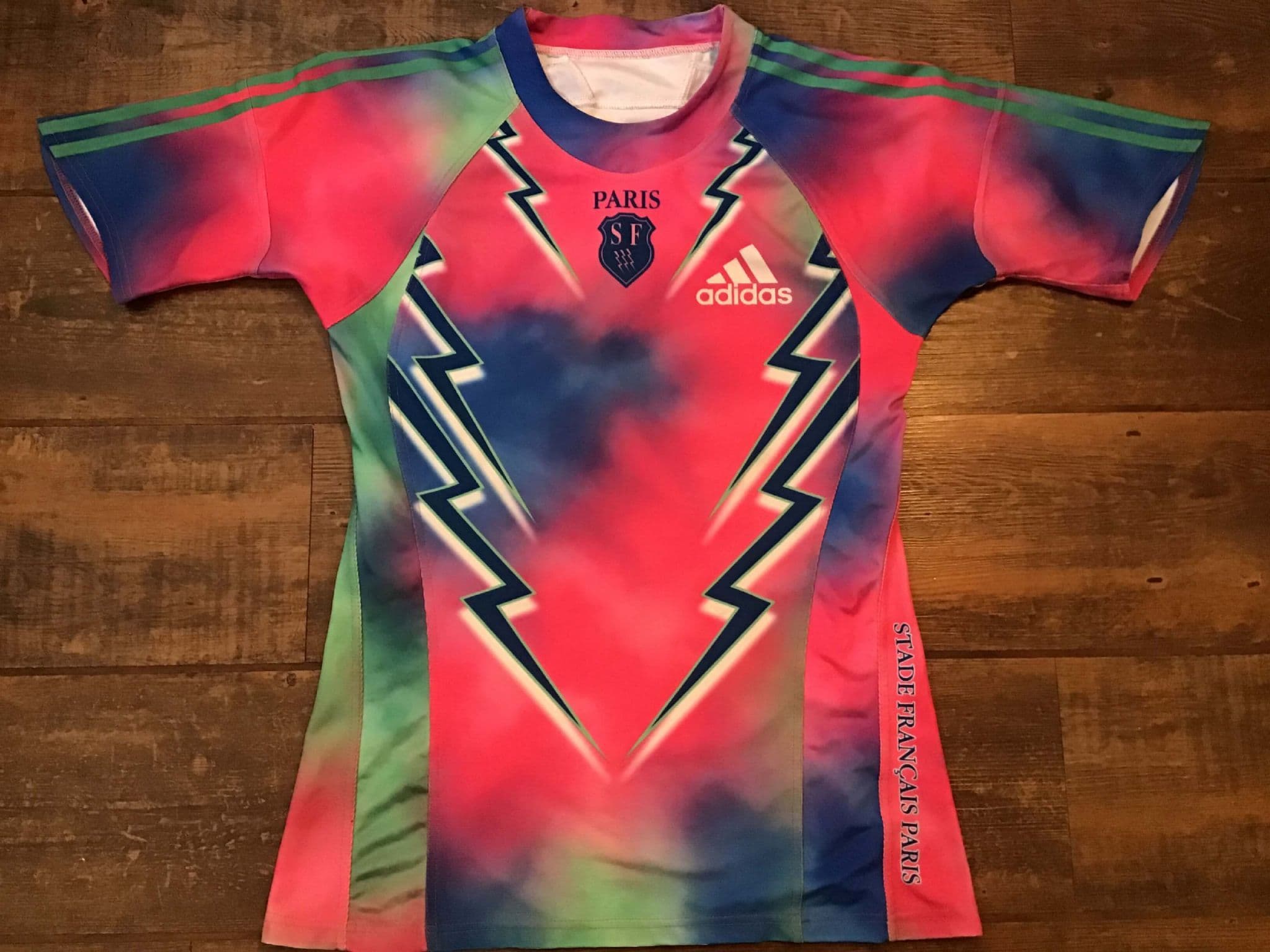 Maillot De Rugby Stade Français Adidas – Saison 2008/2009 – Taille S, Occasion