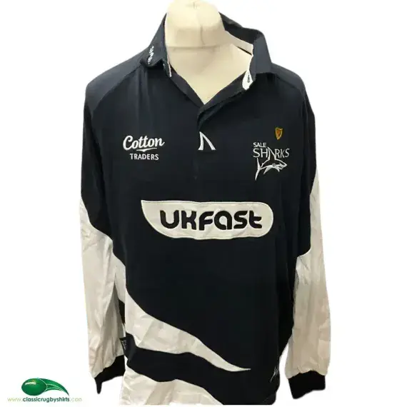 2009/10 Sale Sharks Rugby Shirt | Old Official Cotton Traders Jersey
