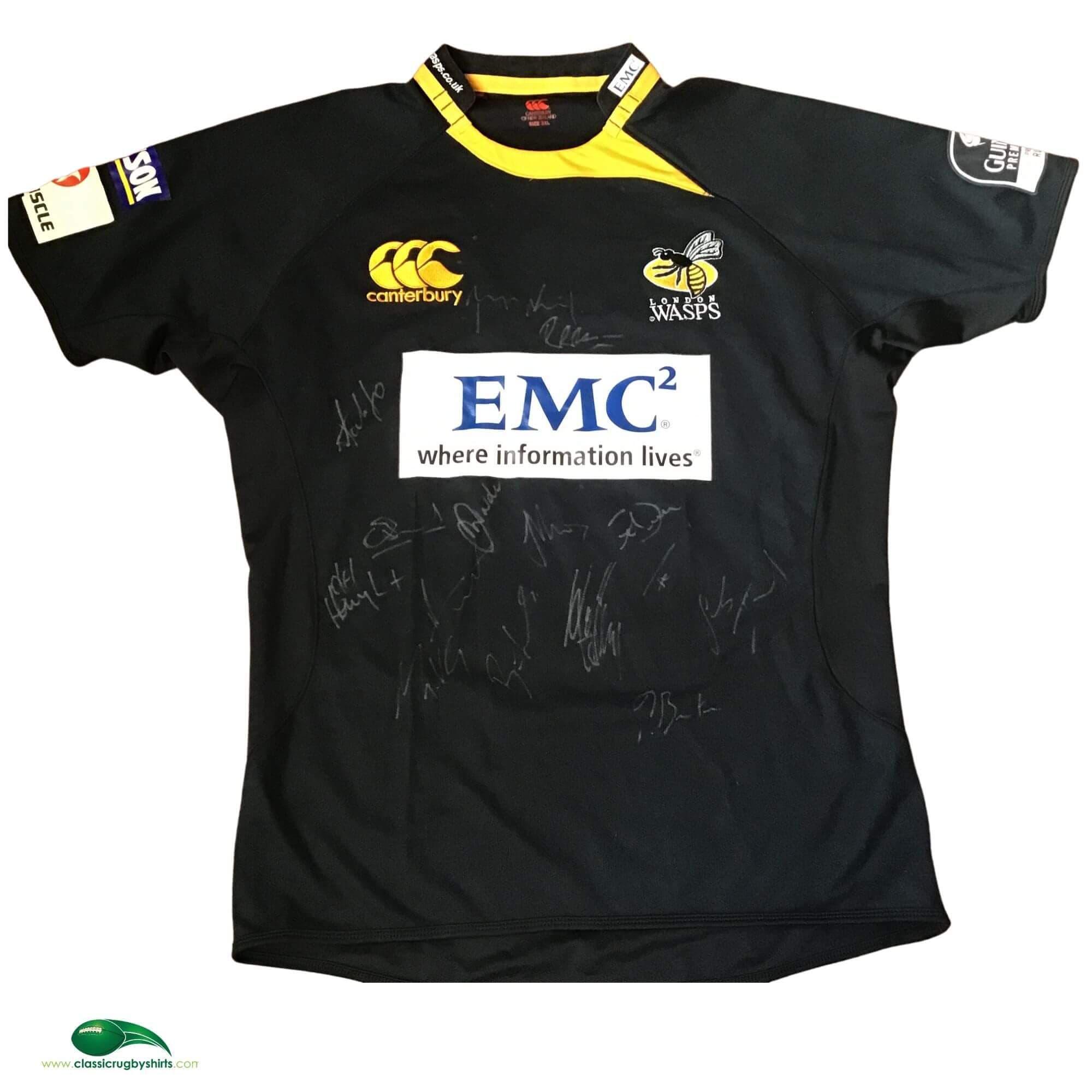 Maillot De Rugby London Wasps 2009-2010 Canterbury - Taille Grand Homme, Noir Domicile