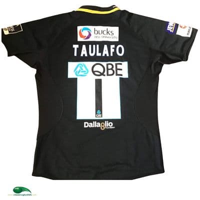 2009 2010 Wasps Taulafo Match Worn Signed Rugby Union Shirt 3XL