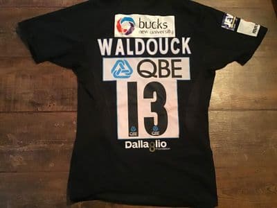 2009 2010 Wasps Waldouck Match Worn Rugby Union Shirt Large