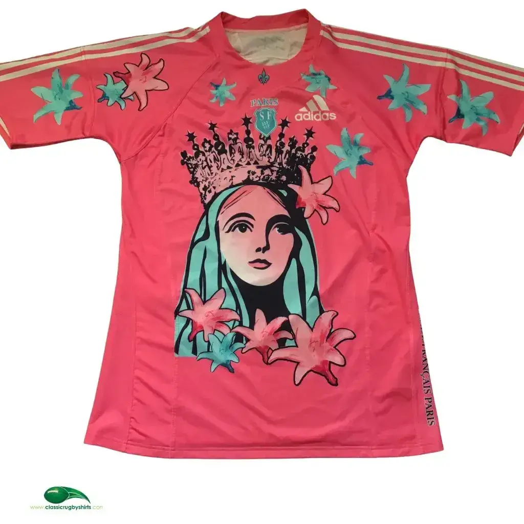 Paris Maillot Stade FranÃ§ais Vintage Equipe Rugby Maillot Rose
