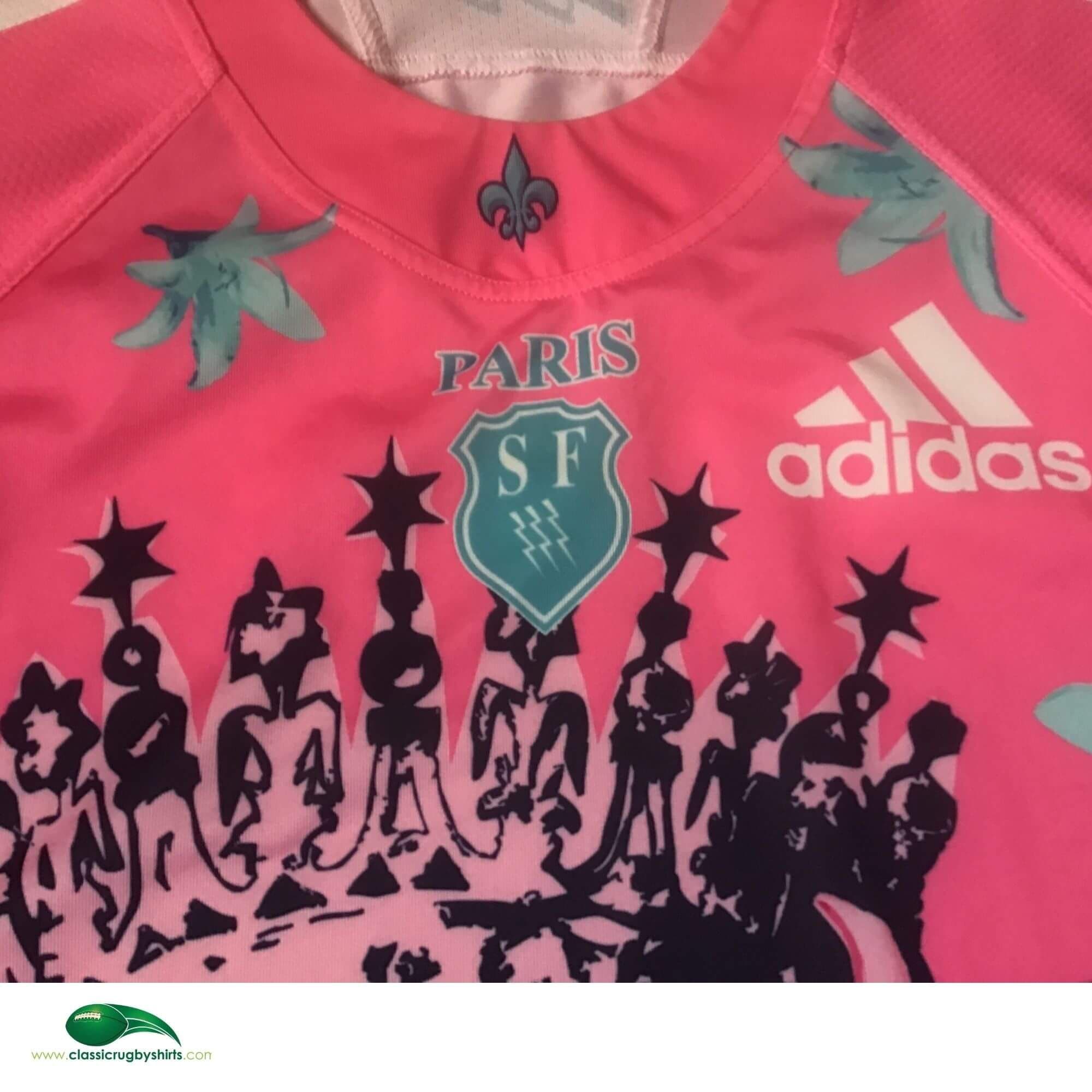 Pink Maillot Exeter Rugby World Rugby Shirts 2010 Stade Francais