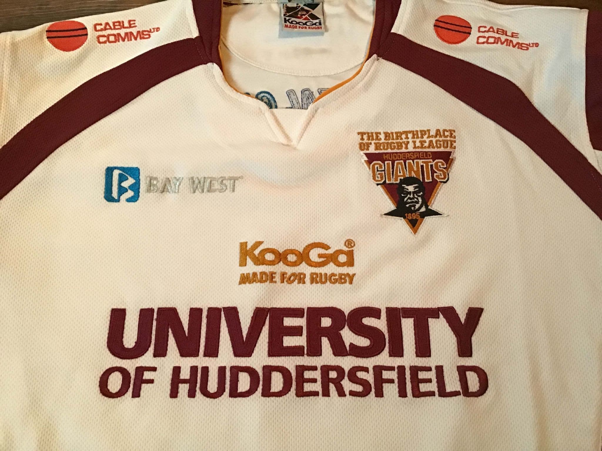 Maillot Vintage Rugby Kooga – Huddersfield Giants – Blanc – Homme Taille M