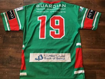 2009 Lebanon No 19 Player European Cup Rugby League Shirt XL