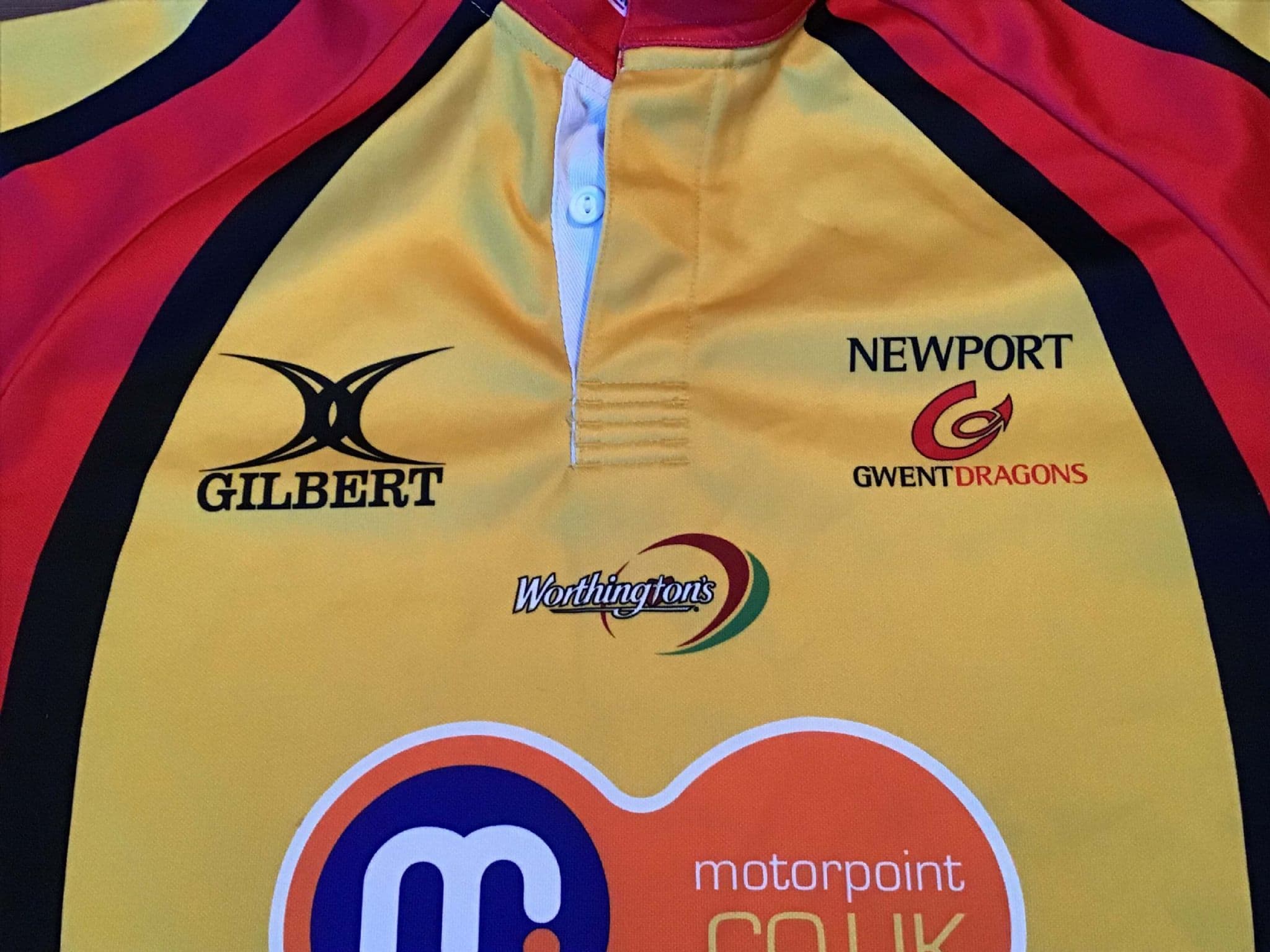 NEWPORT GWENT DRAGONS ラグビーウェア NEWPORT GWENT DRAGONS 1990'S RUGBY UNION SHIRT COTTON