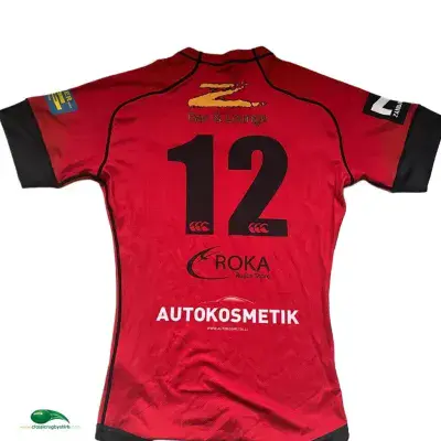 2010s Vaduz Red Pride No 12 Player Rugby Union Shirt Medium