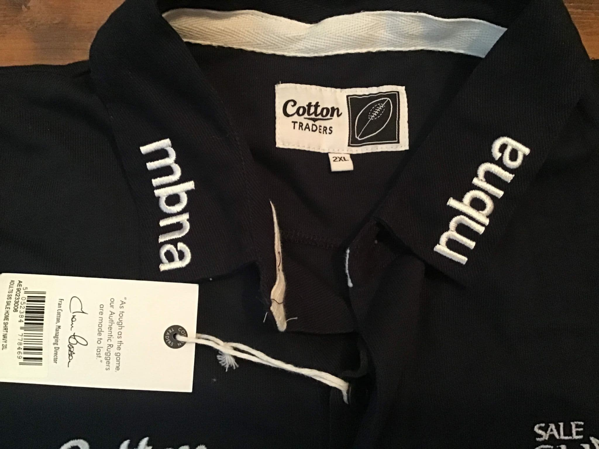 Maillot Rugby Cotton Traders Vintage - Manches Courtes, Taille S, Années 2000, Occasion