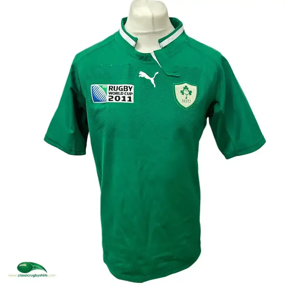 Maillot de rugby vintage Coupe du Monde 2011 Canterbury Vert Taille M Maillot de rugby vintage Coupe du Monde 2011 Canterbury Vert Taille M