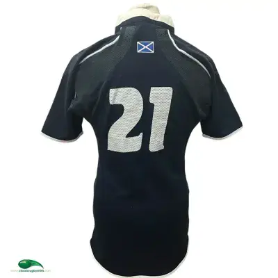 2011 Scotland Dan Parks Match Worn v England Rugby Union Shirt XL