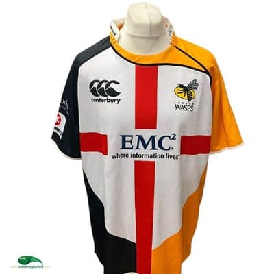 2011 Wasps BNWT St Georges Day Rugby Shirt 2XL