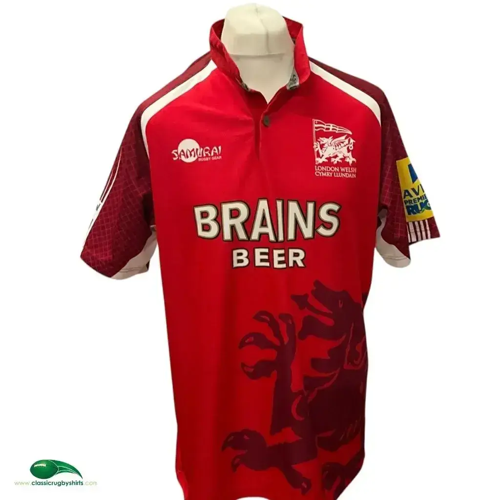 2012/13 London Welsh Rugby Shirt | Old Official Samurai Jersey