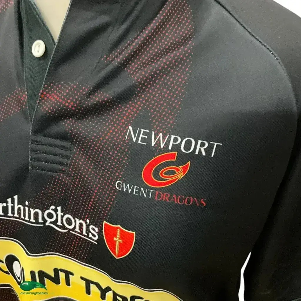 GILBERT Newport Gwent Dragons ラグビーシャツ M 2012/13 Newport Gwent Dragons Rugby Shirt | Old Official Gilbert
