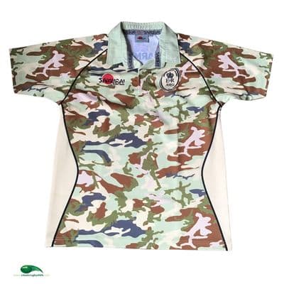 2012 British Army Green Camouflage Rugby Union Shirt Medium