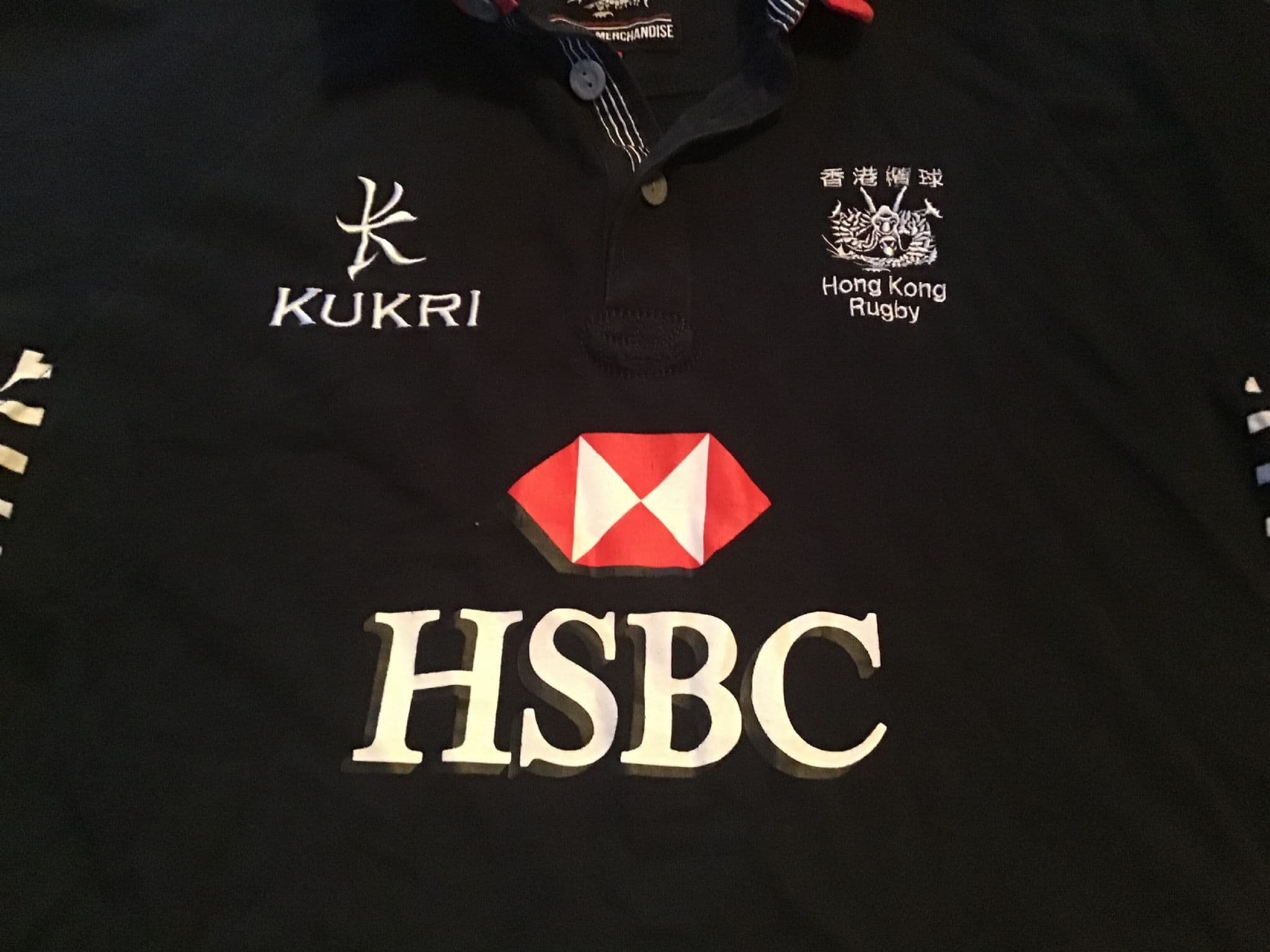 Maillot De Rugby Rétro Hong Kong 7s - Marque Kukri - Taille 16 - Occasion