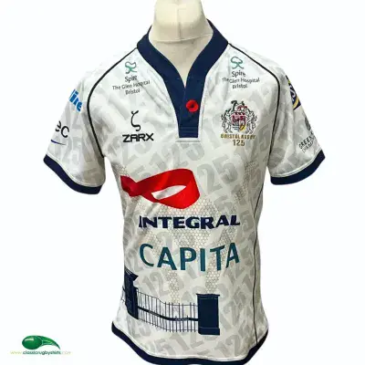 2013 2014 Bristol 125 Years Player issue Rugby Away Shirt 2XL