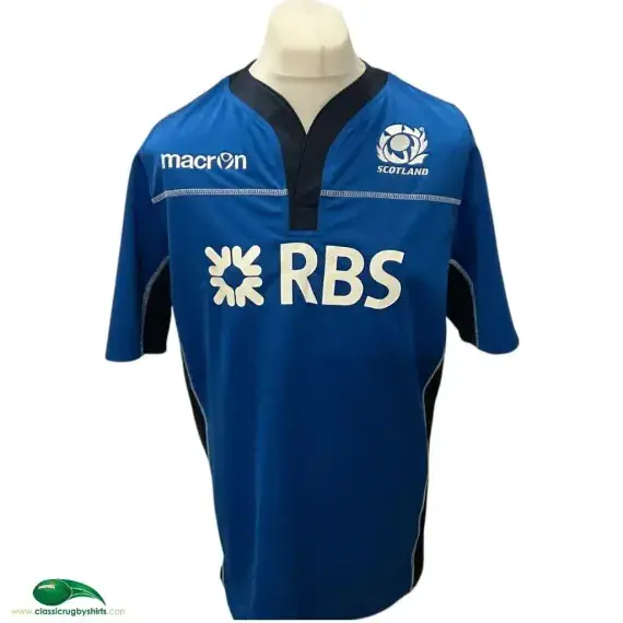 2013/14 Scotland Rugby Shirt | Old Official Macron Jersey - Vintage Classic Rugby Shirts