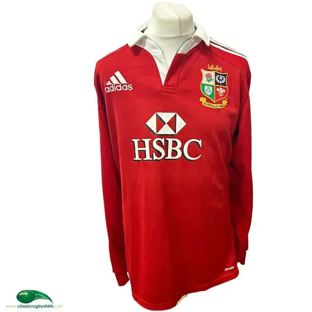 British & Irish Lions ラグビーシャツ 2XL ADIDAS British and Irish Lions Rugby athletic shirt zip neck