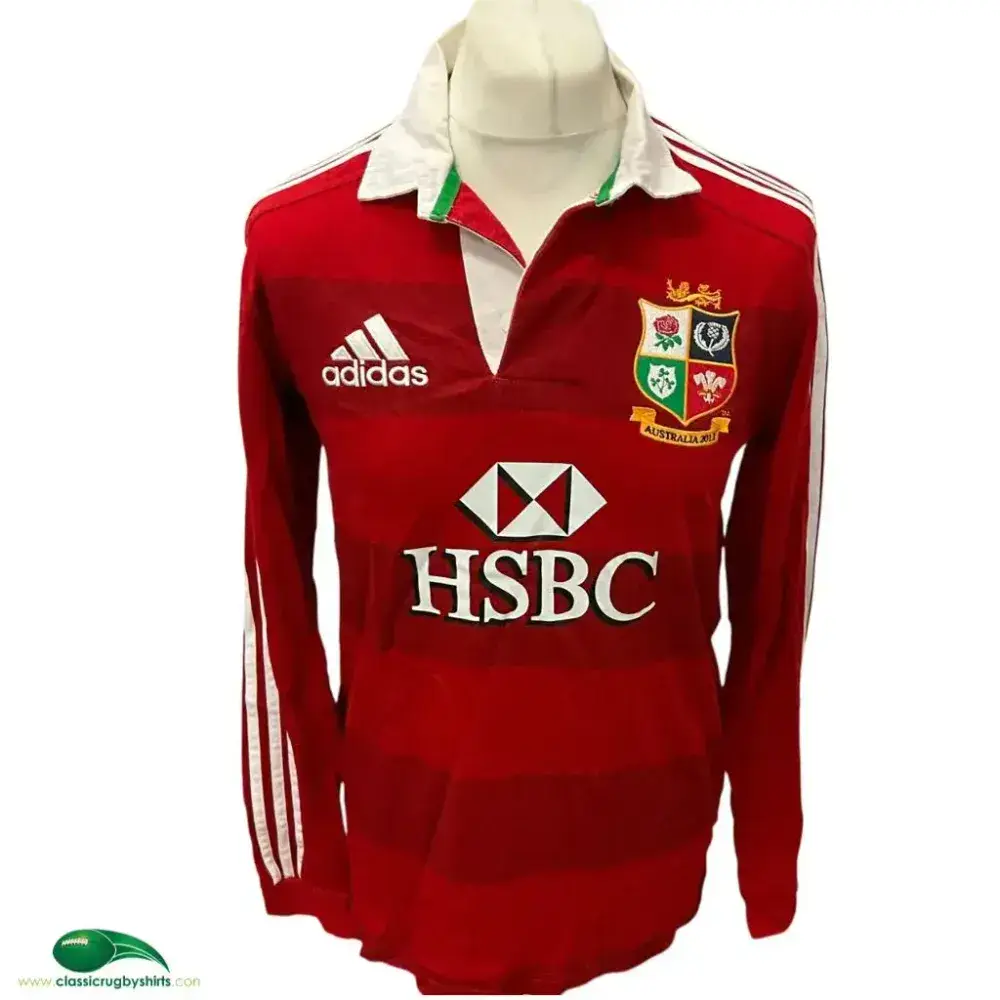 adidas British and Irish Lions ラグビーシャツ ADIDAS British and Irish Lions Rugby athletic shirt zip neck