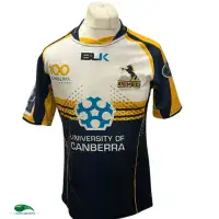 2013 Brumbies World Club 7s Rugby Shirt - Old Official BLK Jersey