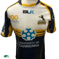 2013 Brumbies World Club 7s Rugby Shirt - Old Official BLK Jersey