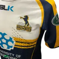 2013 Brumbies World Club 7s Rugby Shirt - Old Official BLK Jersey
