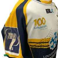 2013 Brumbies World Club 7s Rugby Shirt - Old Official BLK Jersey