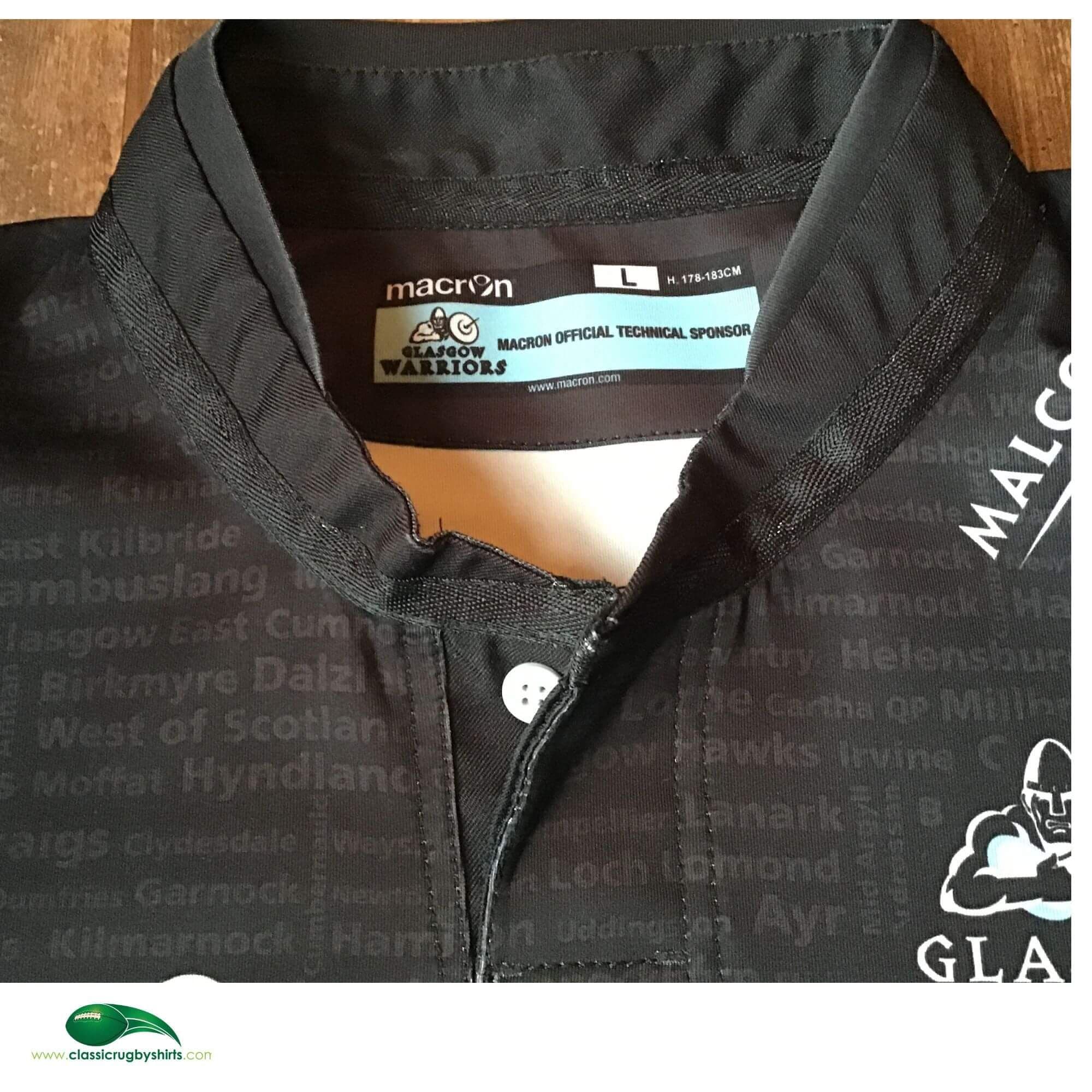 Maillot Glasgow Warriors PRO12 2018-2019 Macron – Homme Taille XL