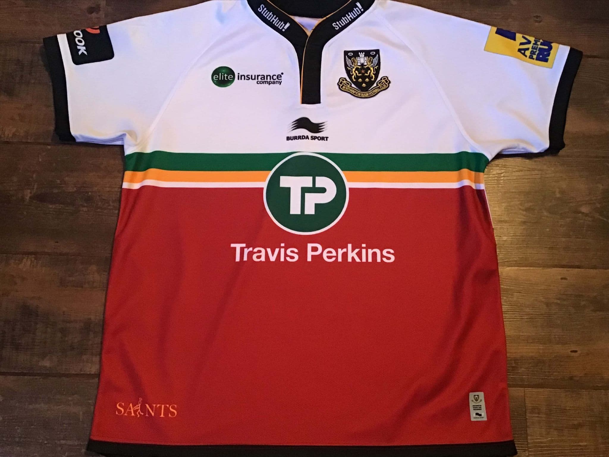 MAILLOT DE RUGBY Northampton Saints 23 24 Macron Saints Domicile Gr.M