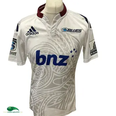 2014 Auckland Blues Away Rugby Shirt Medium